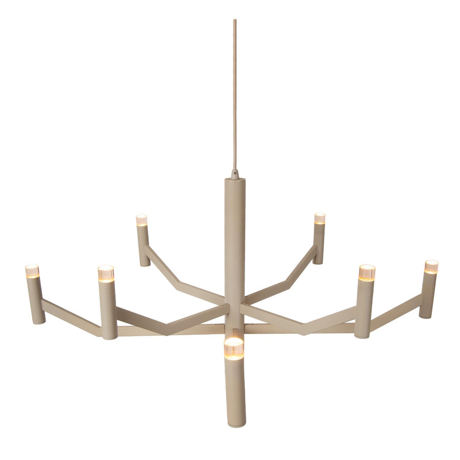 Lucide WELLINGTON dimbare LED-hanglamp Ø 80 cm, taupe