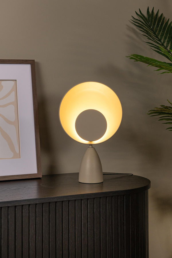 Lucide CASTAMAR LED-tafellamp Ø 25,5 cm, 8 W, taupe