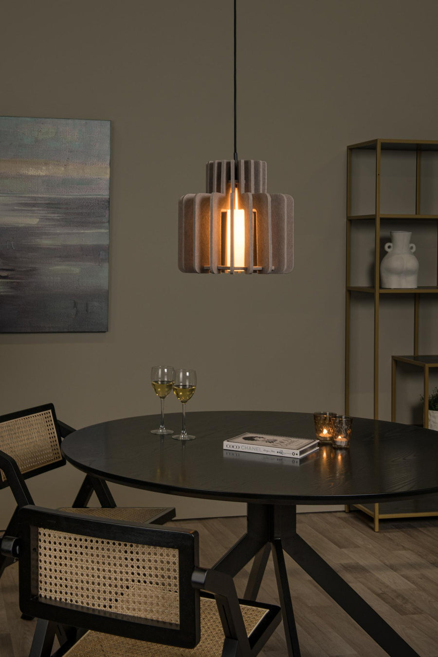 Lucide ROLLO hanglamp E27, taupe