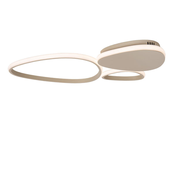 Lucide SAMLING dimbare LED-plafondlamp 30 W, 2700–4000 K, taupe