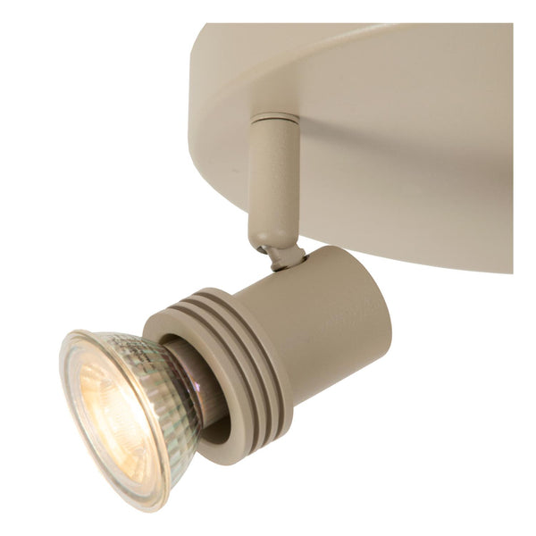 Lucide KIANTI plafondspot Ø 15 cm, 2 × GU10, taupe