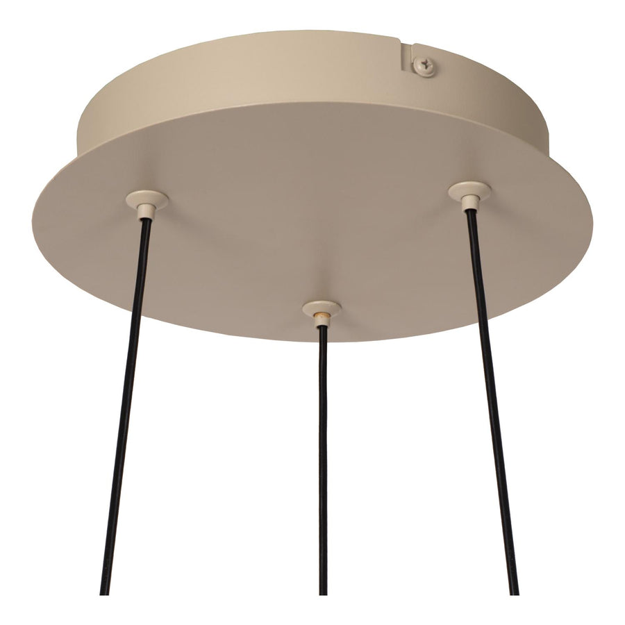 Lucide RIXANNE dimbare LED-hanglamp met 3 dimstanden, Ø 40 cm, 22 W, 2200–4000 K, taupe