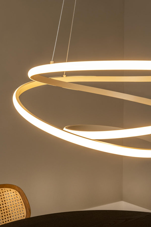 Lucide ESPIRAL dimbare LED-hanglamp 40 W, 2700–4000 K, taupe