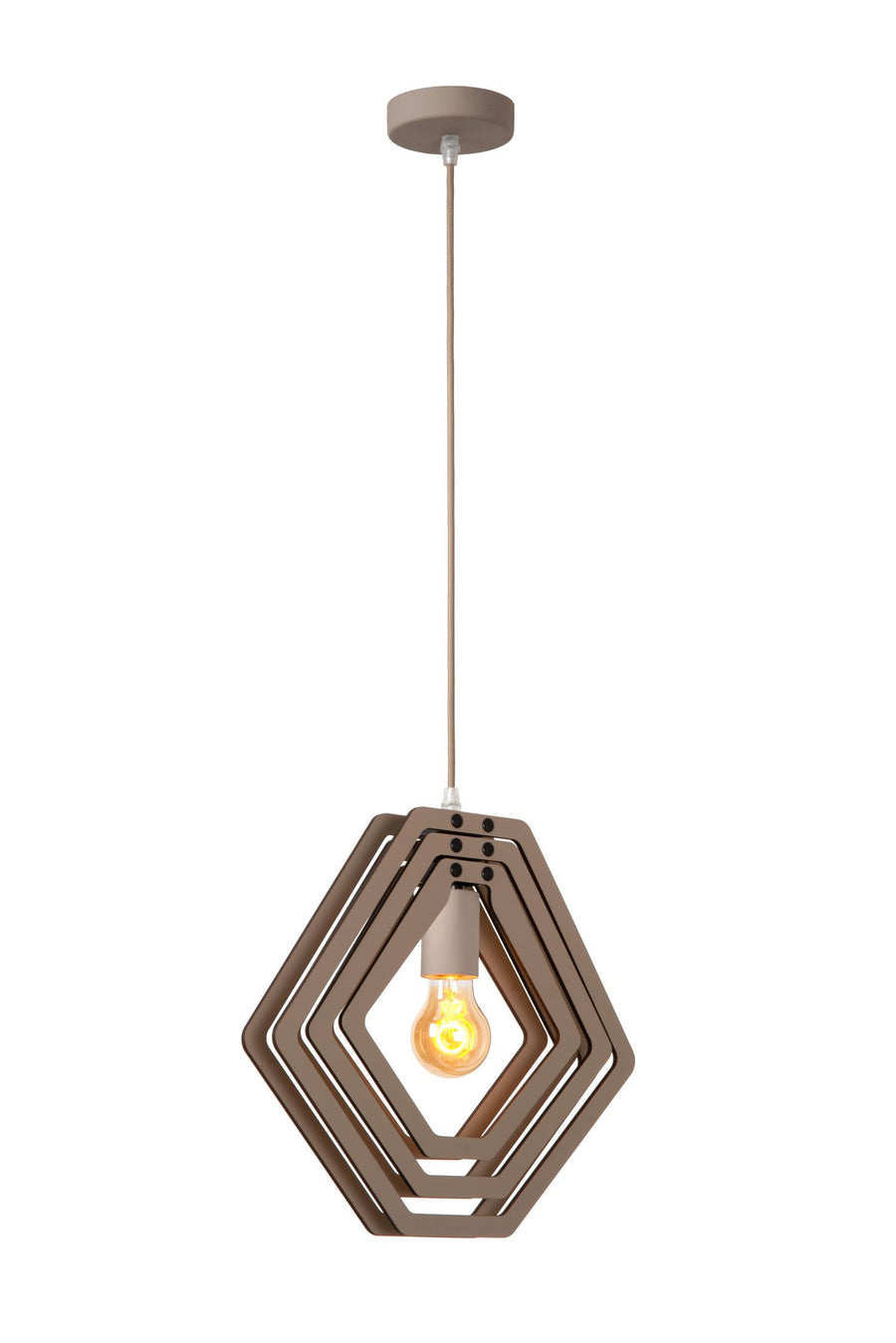 Lucide MAURO hanglamp E27, taupe
