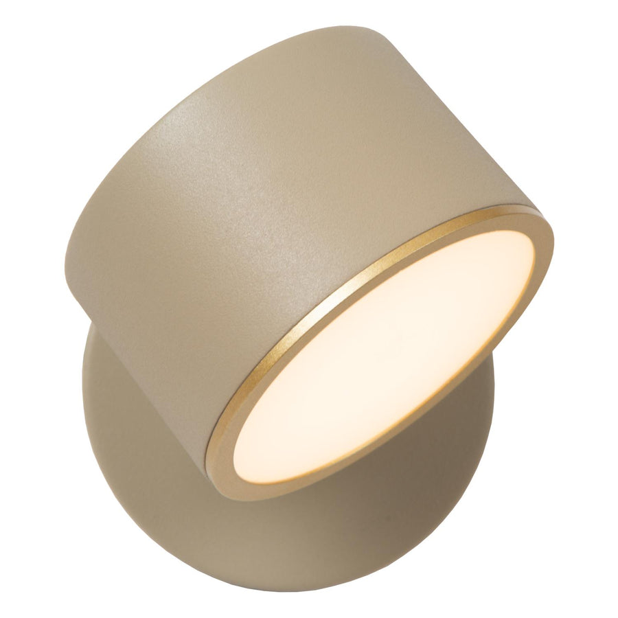 Lucide GIAN dimbare LED-wandlamp 9 W, taupe