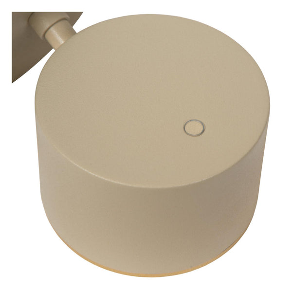 Lucide GIAN dimbare LED-wandlamp 9 W, taupe