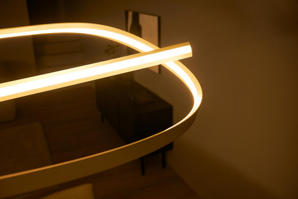 Lucide MENUET dimbare LED-hanglamp 58 W, 2200–3000 K, taupe