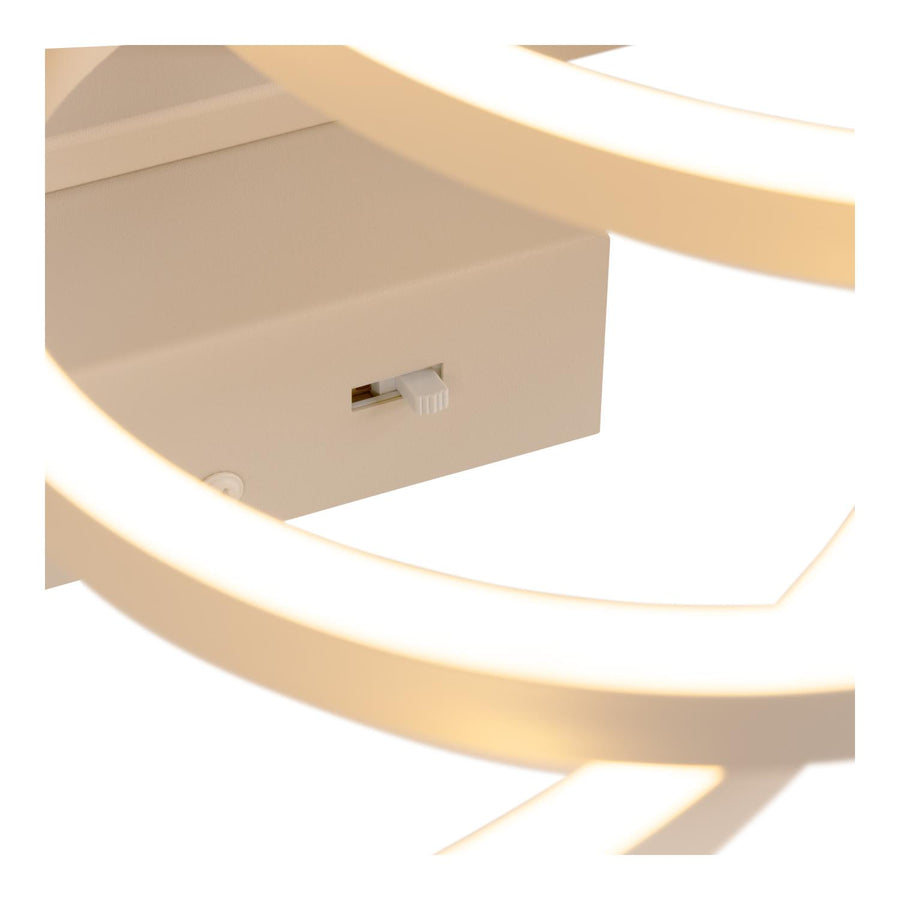Lucide NICOLA LED-plafondlamp 37 W, 2700–4000 K, taupe