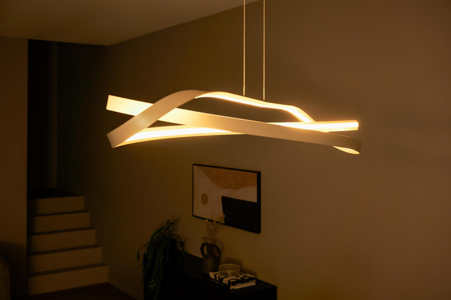 Lucide MENUET dimbare LED-hanglamp 46 W, 2200–3000 K, taupe