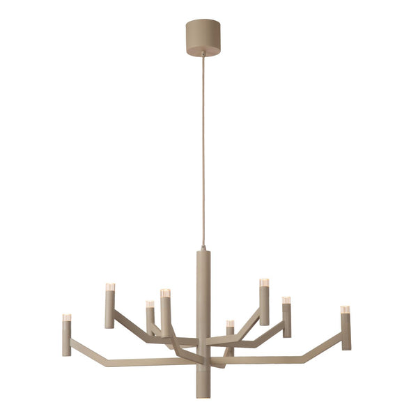Lucide WELLINGTON dimbare LED-hanglamp Ø 80 cm, taupe