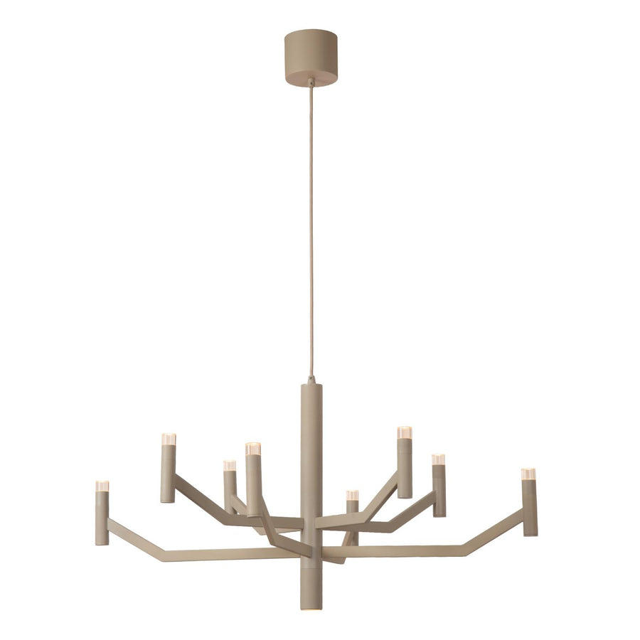Lucide WELLINGTON dimbare LED-hanglamp Ø 80 cm, taupe