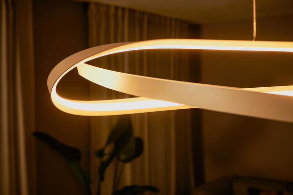 Lucide MENUET dimbare LED-hanglamp 46 W, 2200–3000 K, taupe