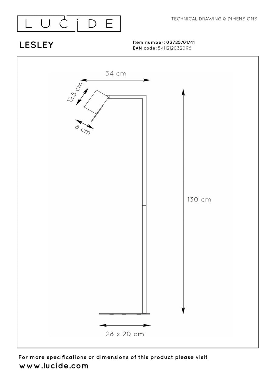 Lucide LESLEY leesvloerlamp GU10, taupe