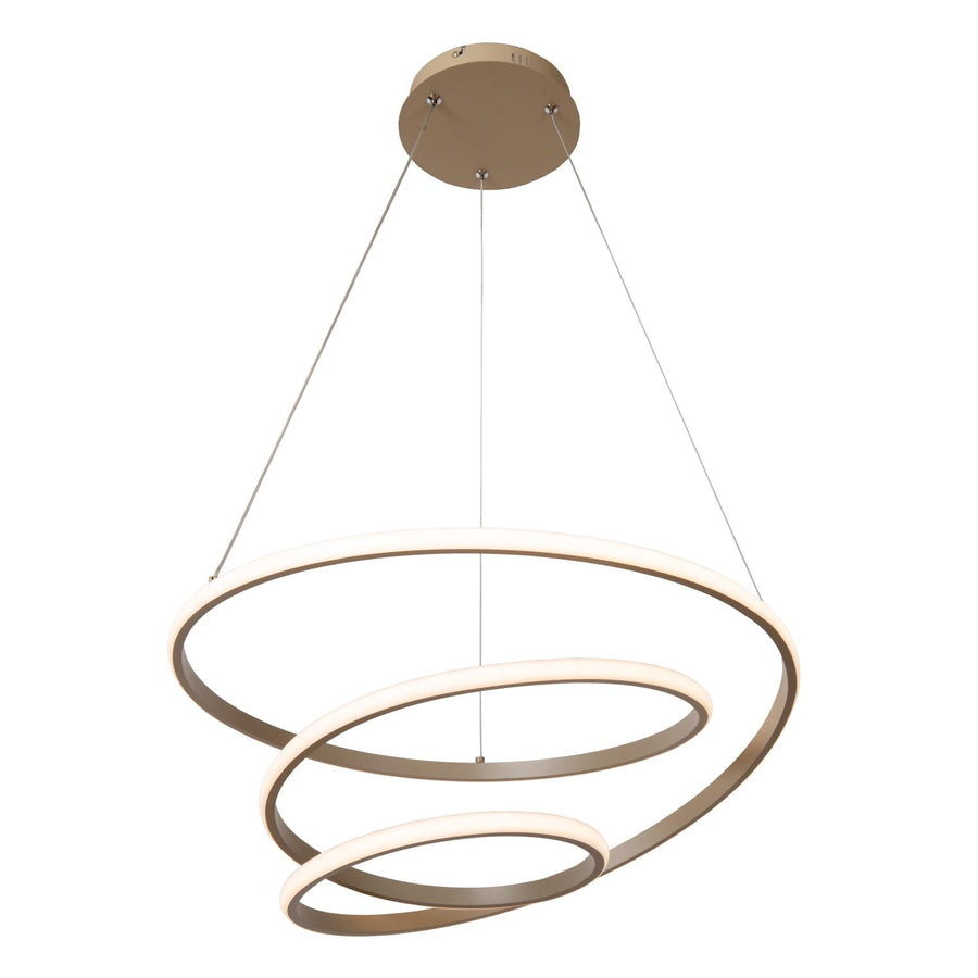 Lucide ESPIRAL dimbare LED-hanglamp 40 W, 2700–4000 K, taupe