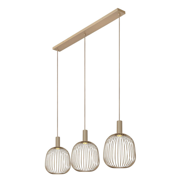 Lucide ESTEREL hanglamp 3 × GU10, taupe