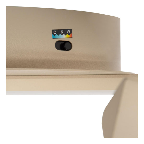 Lucide MENUET dimbare LED-plafondlamp Ø 60 cm, 46 W, 2200–3000 K, taupe