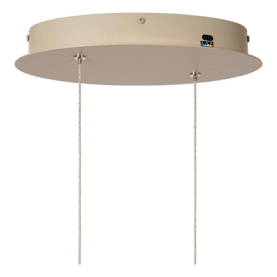 Lucide MENUET dimbare LED-hanglamp 46 W, 2200–3000 K, taupe