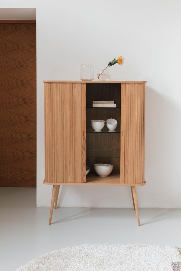 Barbier kast/ opbergkast hout naturel