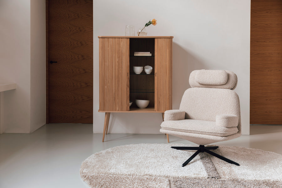 Barbier kast/ opbergkast hout naturel