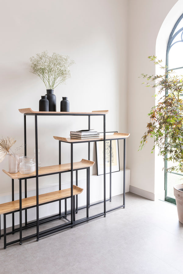 Flodka kast/ stellingkast hout/ metaal