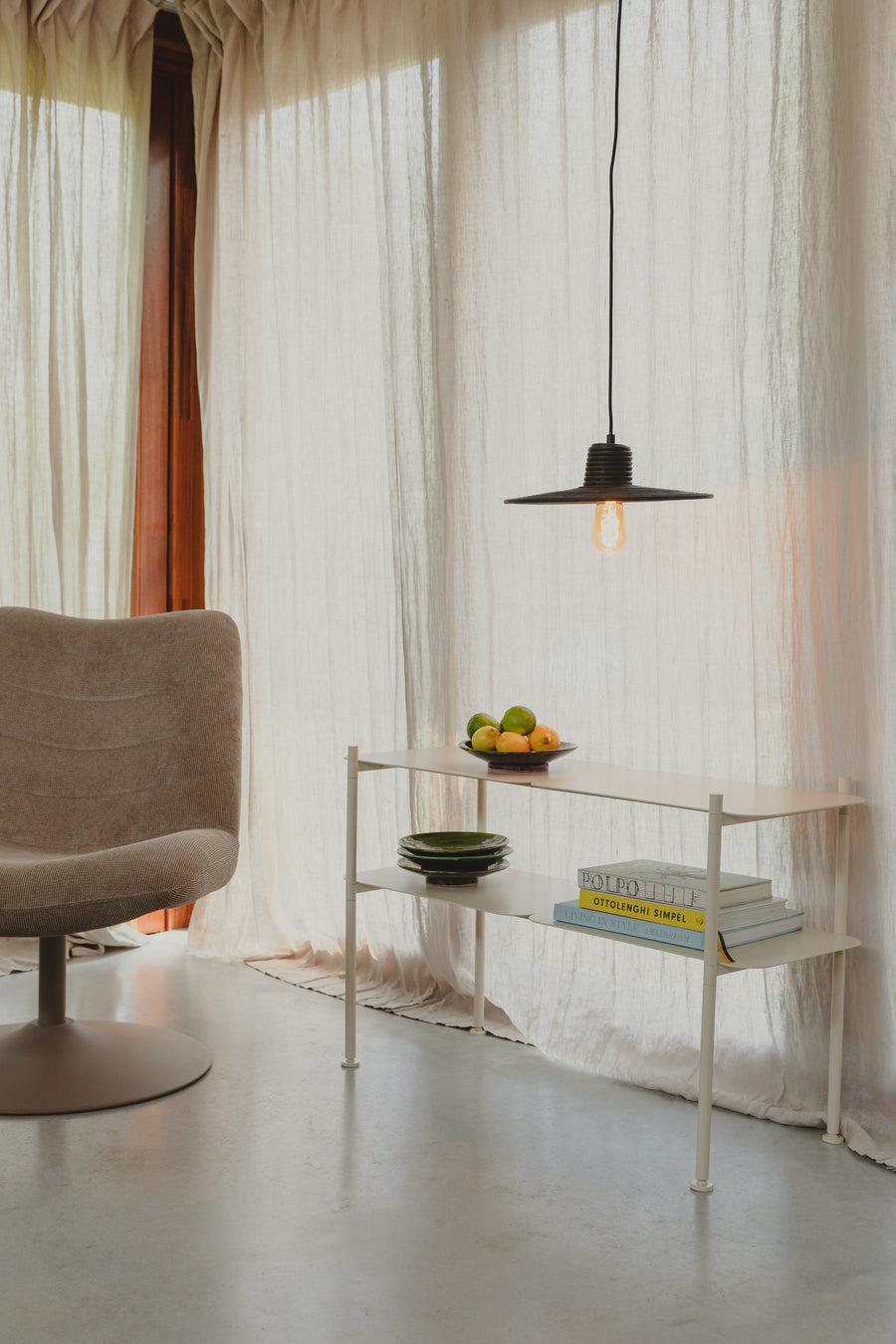 River kast/ stellingkast 100 cm rice/ beige