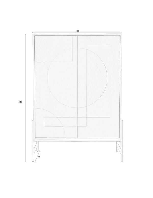 Faces kast/ opbergkast hout beige