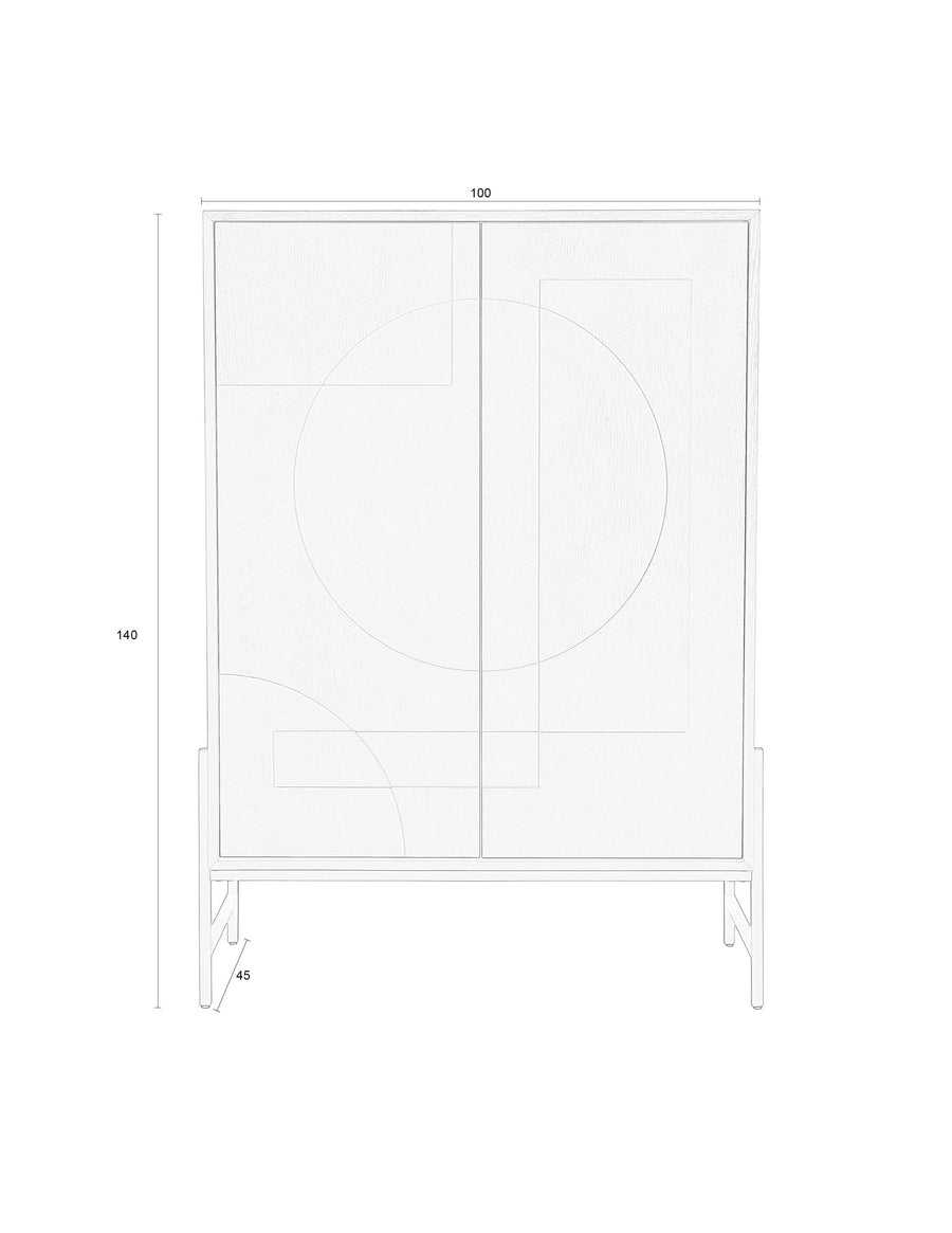 Faces kast/ opbergkast hout beige