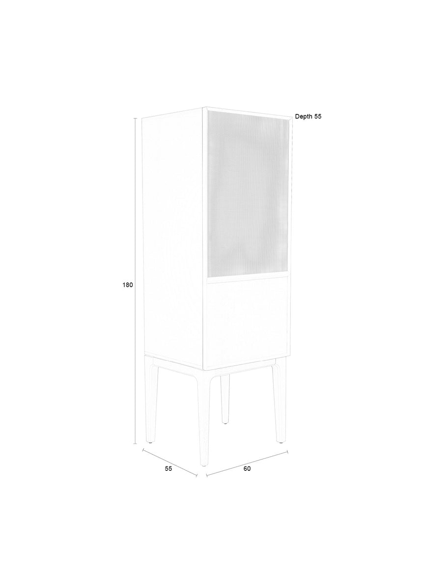 June kast 1 deur hout beige