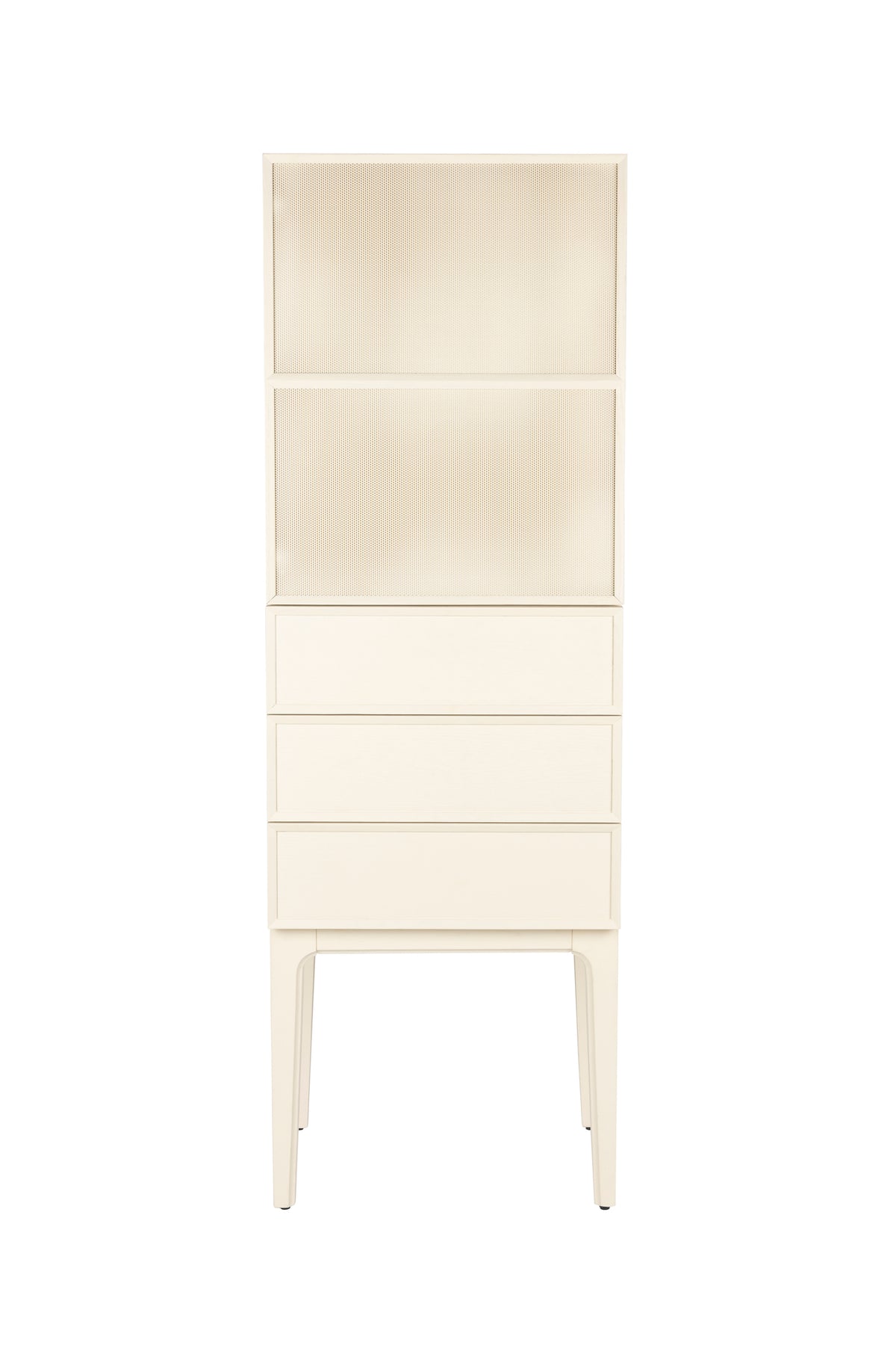 June opbergkast/ kledingkast 1 deur + 3 lades hout beige