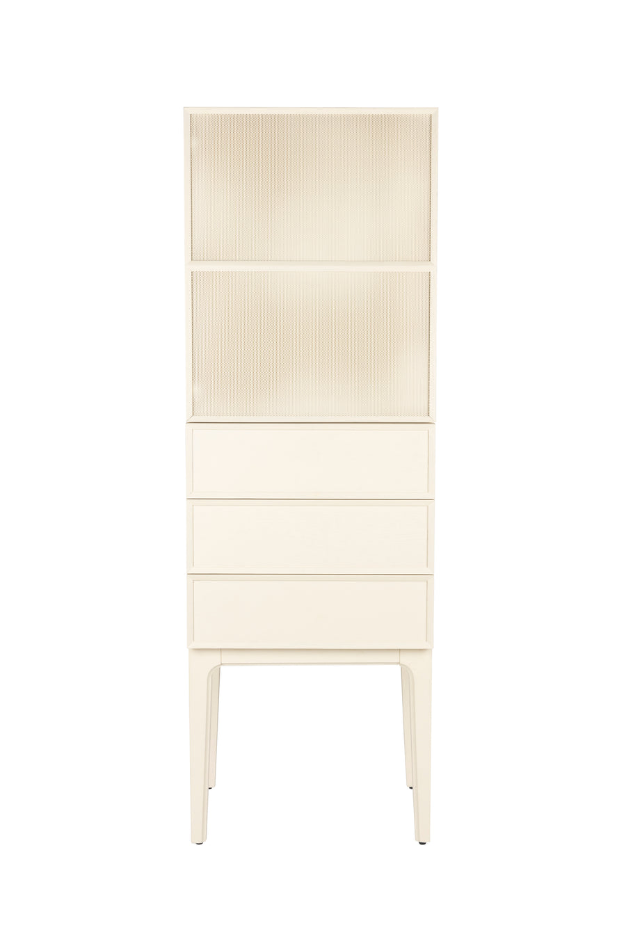 June opbergkast/ kledingkast 1 deur + 3 lades hout beige