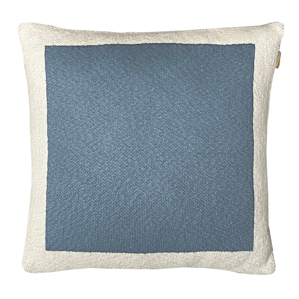 Malagoon sierkussen poster - vergrijsd blauw - 50x50cm 100% biologisch katoen