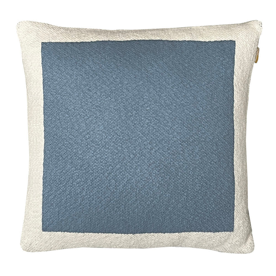 Malagoon sierkussen poster - vergrijsd blauw - 50x50cm 100% biologisch katoen