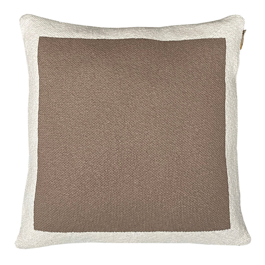 Malagoon sierkussen poster - rustiek beige - 50x50cm 100% biologisch katoen
