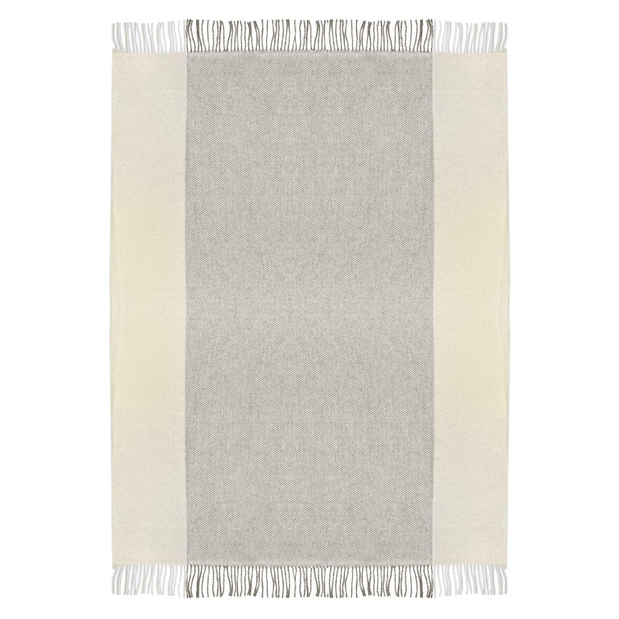Malagoon plaid easy nature - grijs - 140x200cm 100% wol