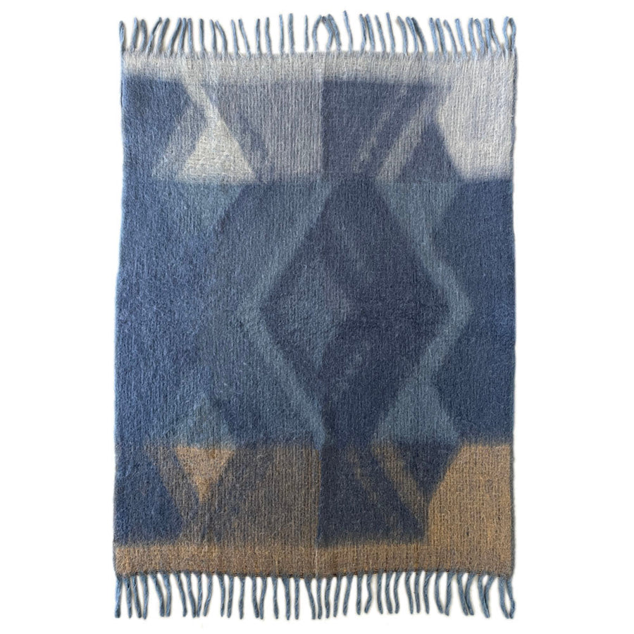 Malagoon plaid zapotec - zachtblauw - 125x150cm 100% gerecycled