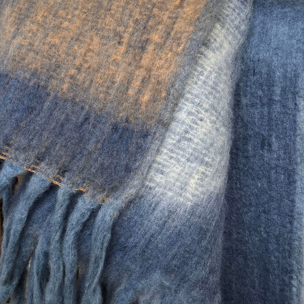 Malagoon plaid zapotec - zachtblauw - 125x150cm 100% gerecycled