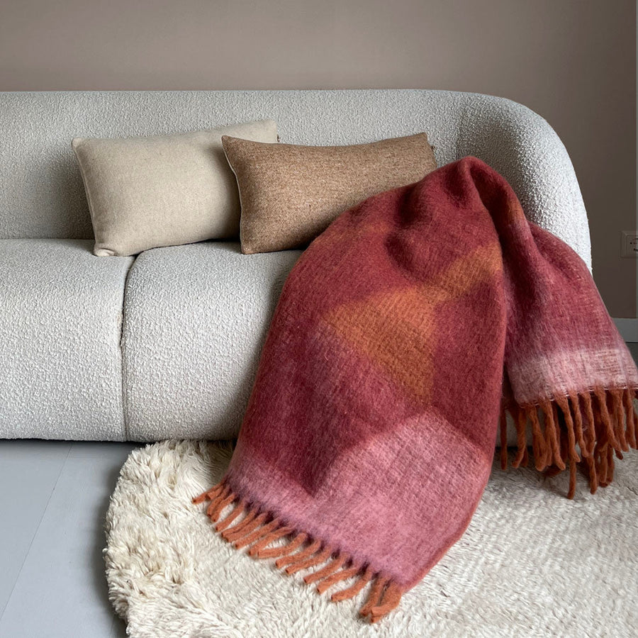 Malagoon plaid zapotec - zacht kruidig rood - 100% gerecycled