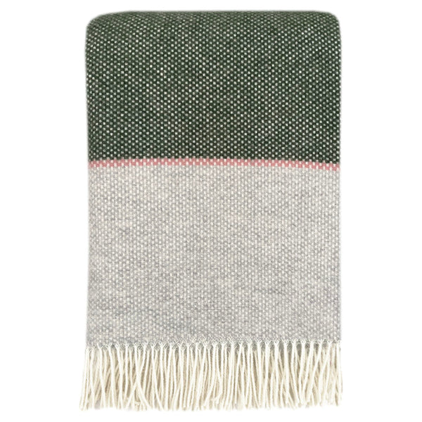 Malagoon plaid festivity - zachtroze - 140x200cm 100% wol