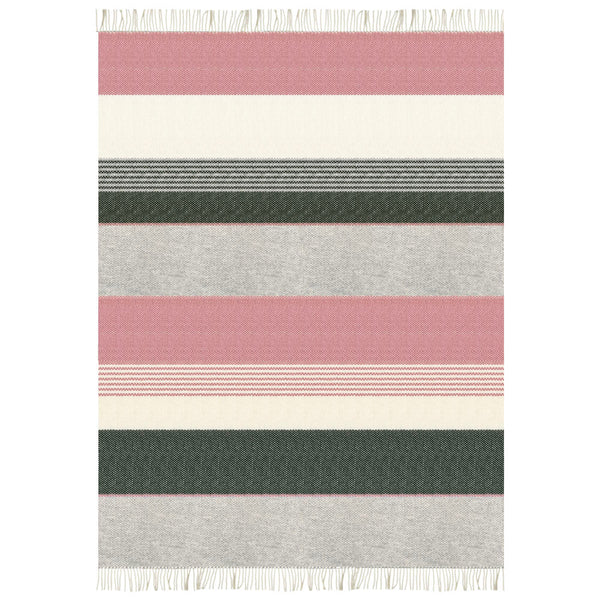 Malagoon plaid festivity - zachtroze - 140x200cm 100% wol