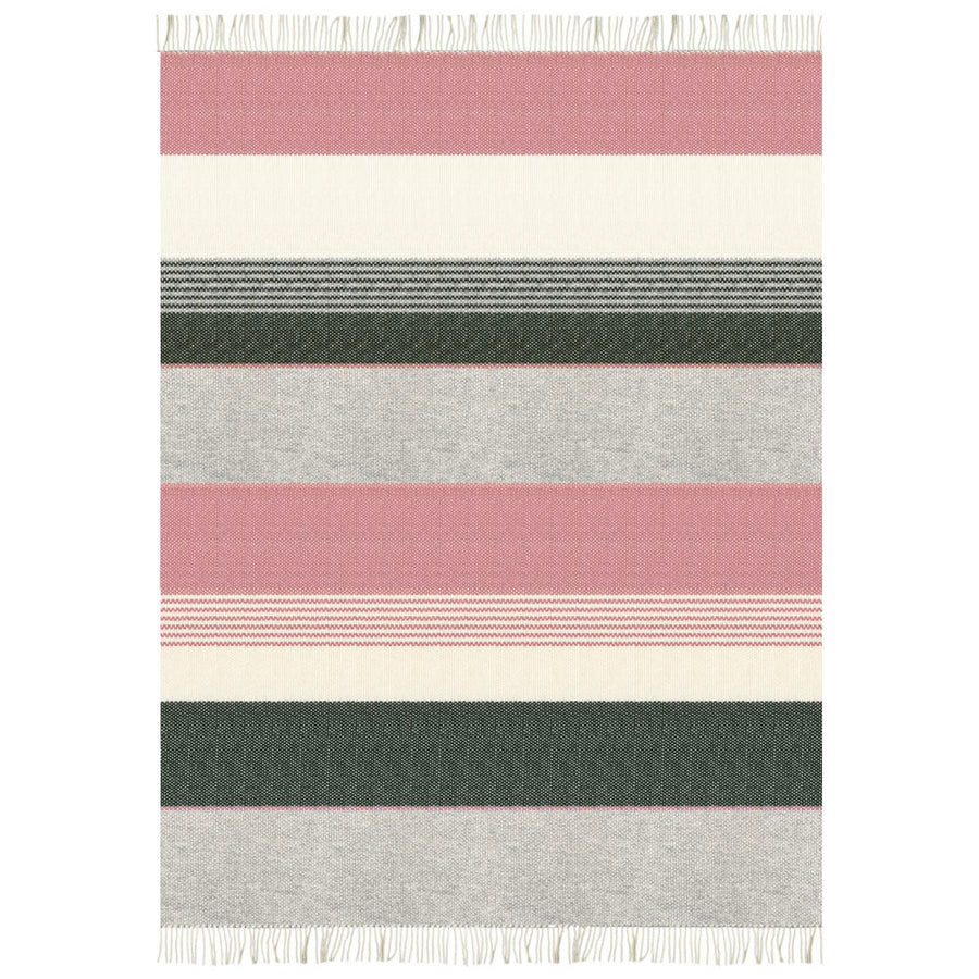 Malagoon plaid festivity - zachtroze - 140x200cm 100% wol