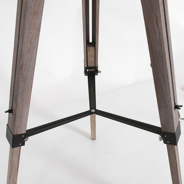 Vloerlamp triek 4106zw met grijze velours kap ø40 cm