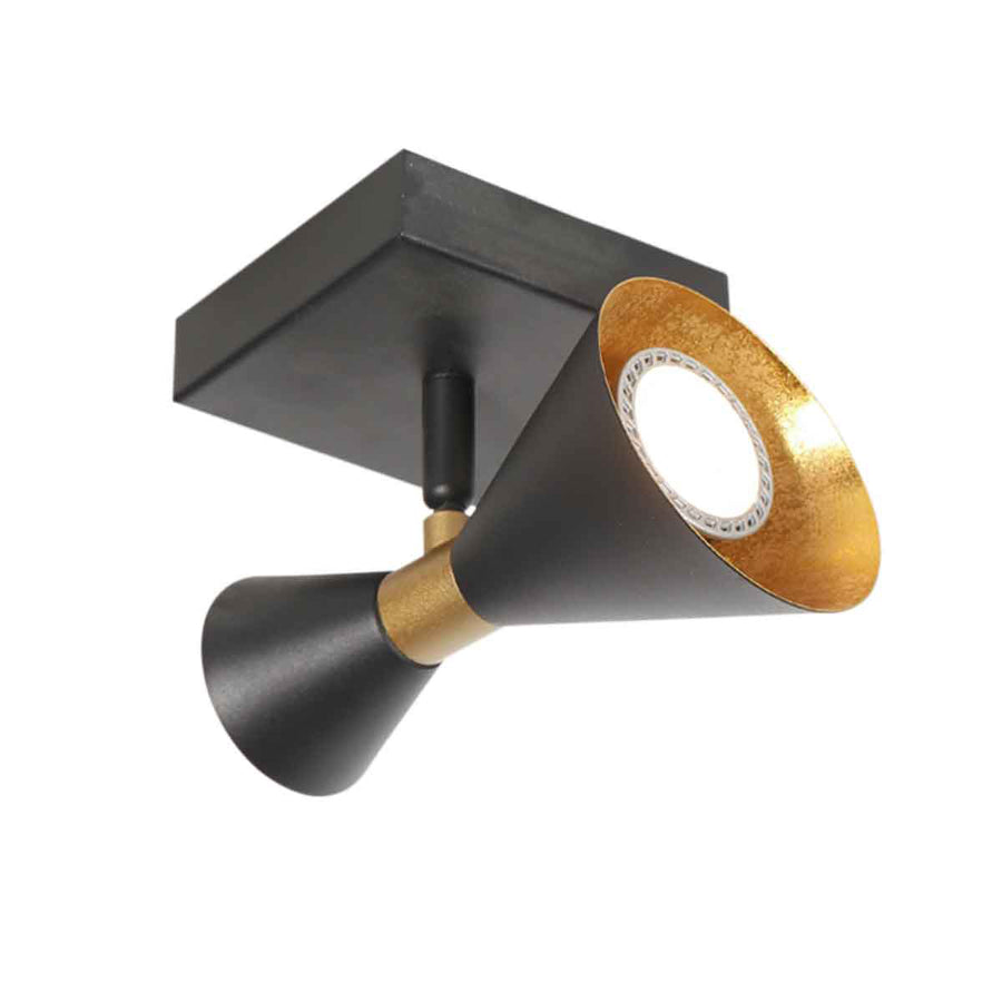 Zwarte 1 lichts spot preto 4109zw met gu10 fittingen