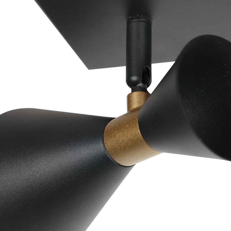 Zwarte 1 lichts spot preto 4109zw met gu10 fittingen