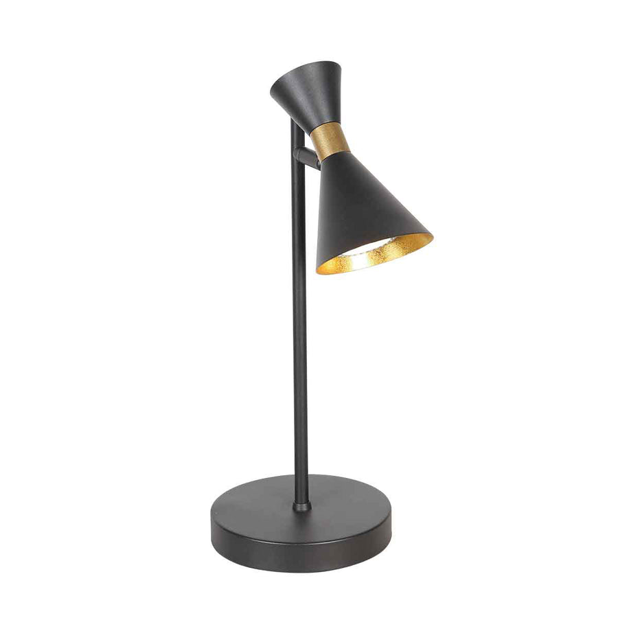 Zwarte 1 lichts tafellamp preto 4111zw met gu10 fitting