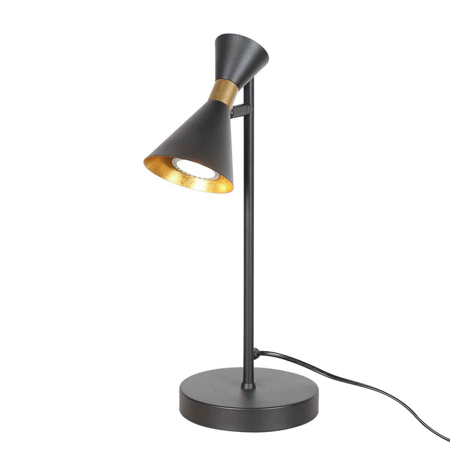 Zwarte 1 lichts tafellamp preto 4111zw met gu10 fitting