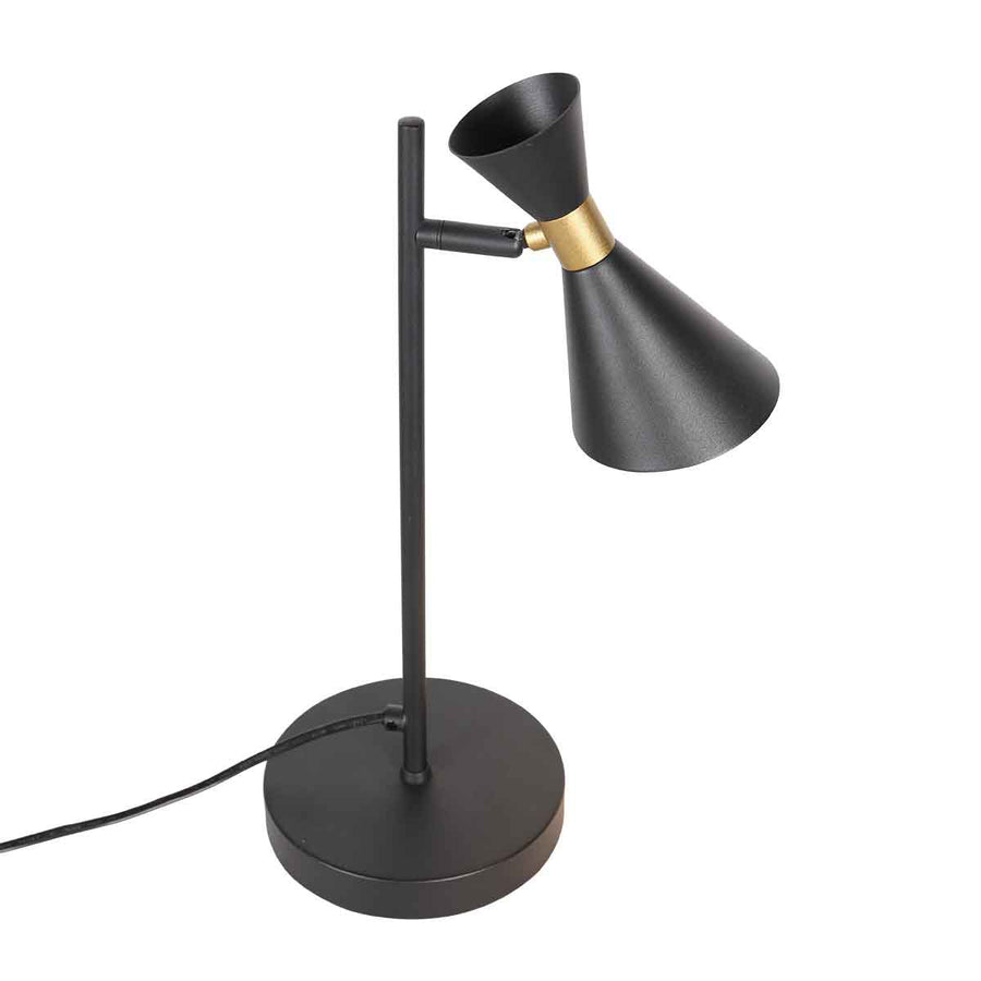 Zwarte 1 lichts tafellamp preto 4111zw met gu10 fitting