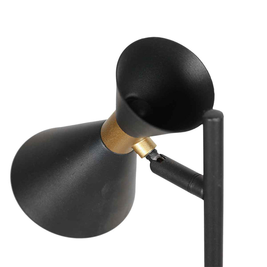 Zwarte 1 lichts tafellamp preto 4111zw met gu10 fitting
