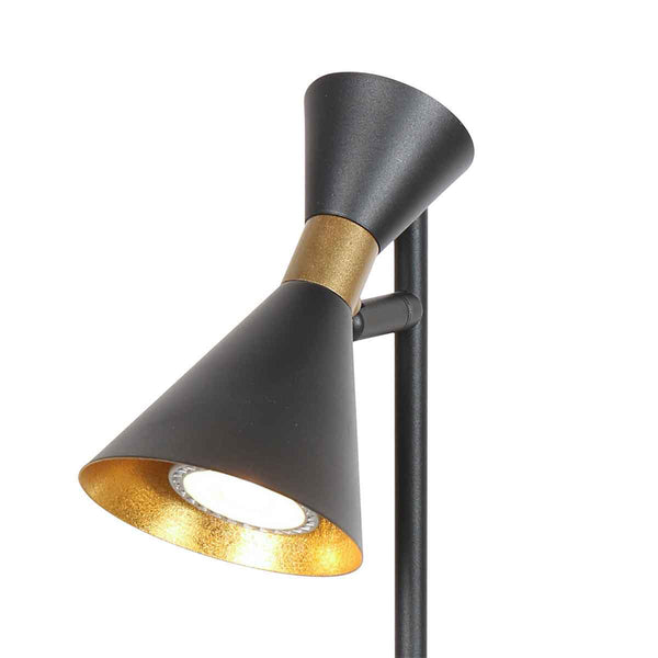 Zwarte 1 lichts tafellamp preto 4111zw met gu10 fitting