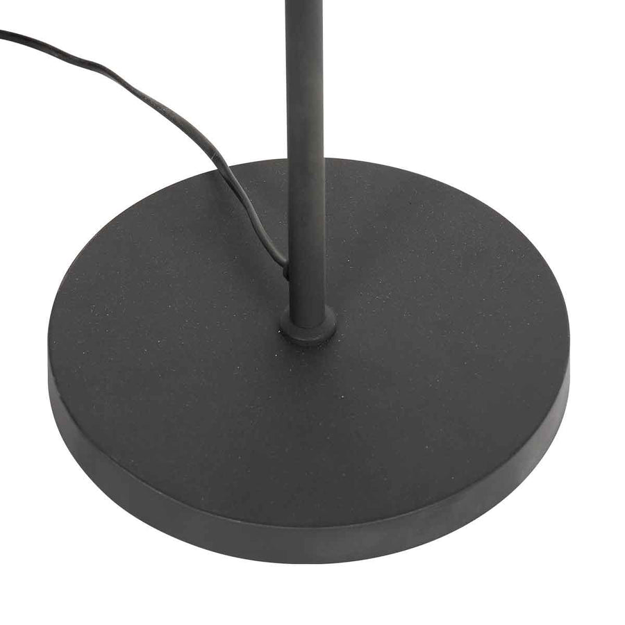 Zwarte 2 lichts vloerlamp oeroe 4117zw met e14 fittingen