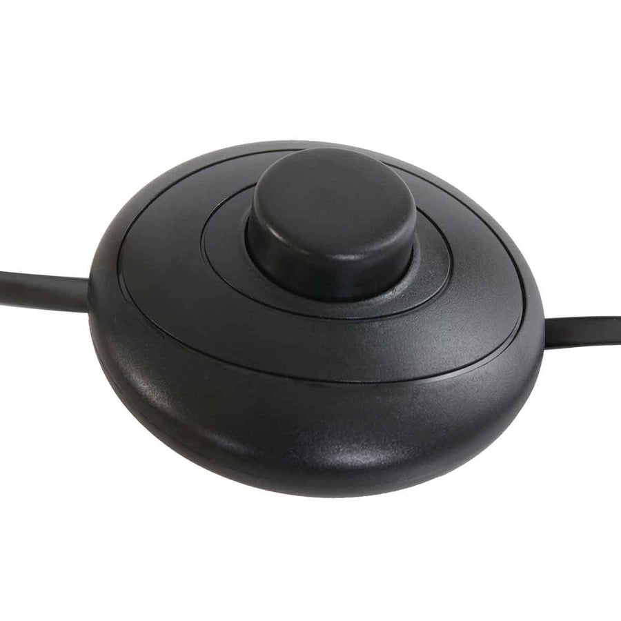 Zwarte 2 lichts vloerlamp oeroe 4117zw met e14 fittingen
